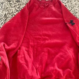 Men Under Armour Crewneck Sweatshirt Medium Red